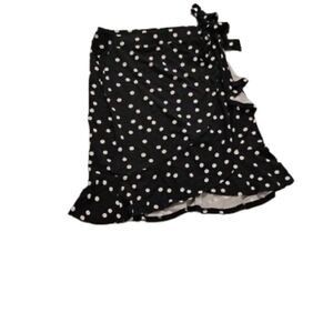 NWT ASOS Women's Polka Dot Side Ruffle Faux Wrap Skirt Sz 6 Us